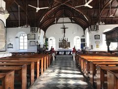 11B View of the main aisle leading to the altar Inside St. Peters Anglican Church Port Royal Kingston Jamaica